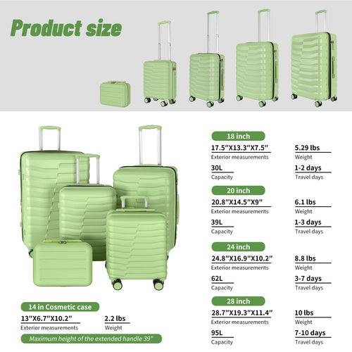 3-Piece Hardside Spinner Luggage Set