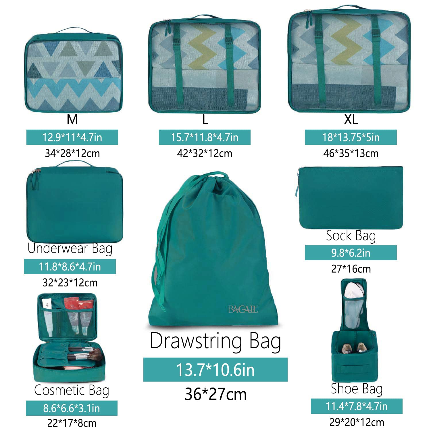 8/6-Piece Travel Packing Cube Set