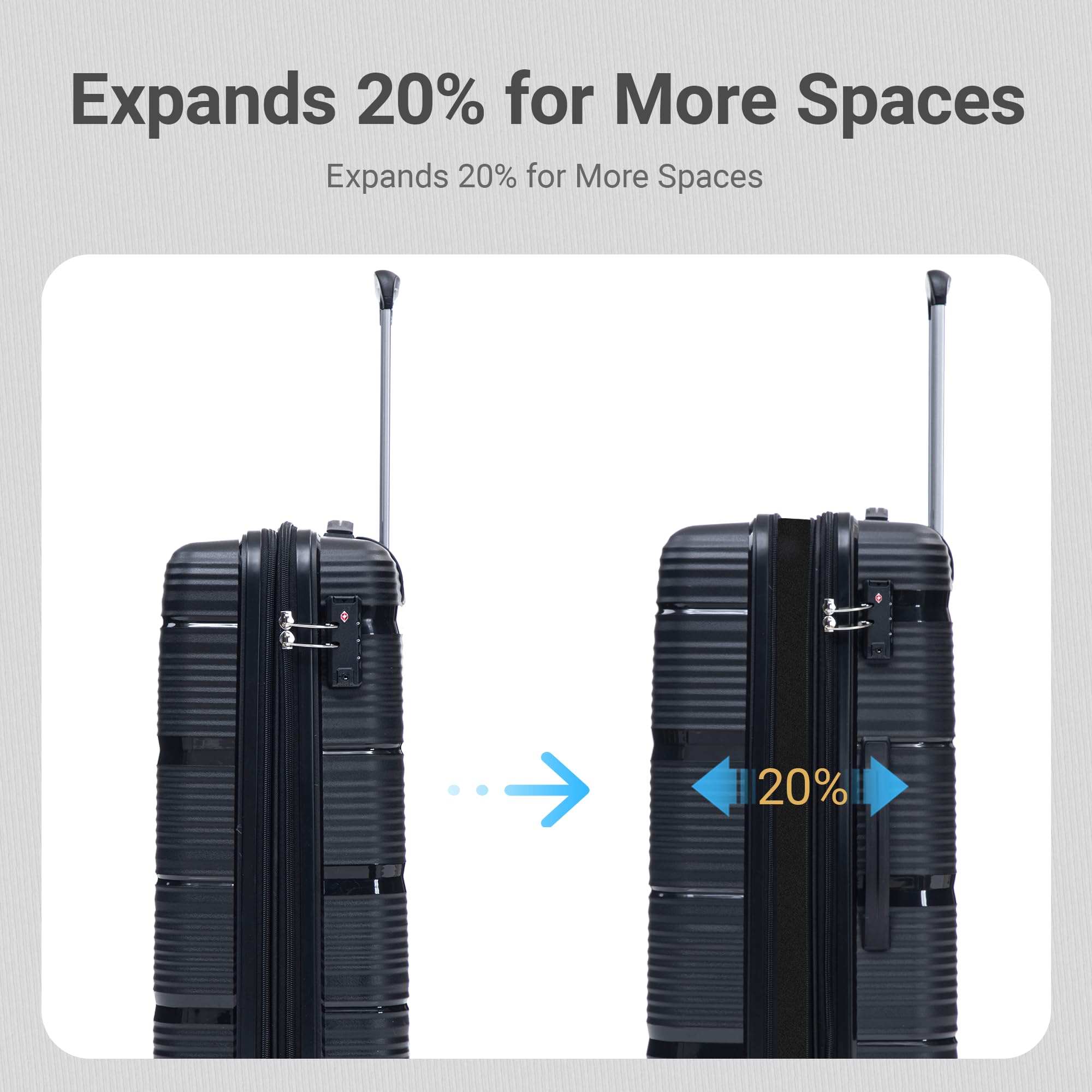 4-Piece Expandable Hardside Spinner Luggage Set