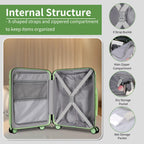 3-Piece Hardside Spinner Luggage Set