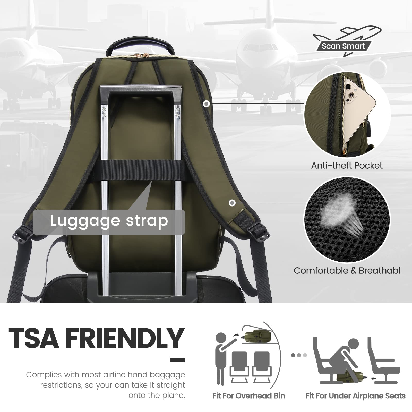 Laptop Travel & Work Backpack for Women