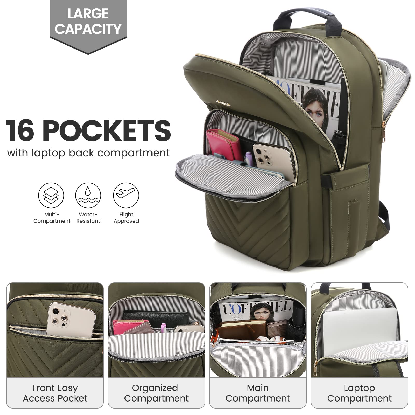 Laptop Travel & Work Backpack for Women