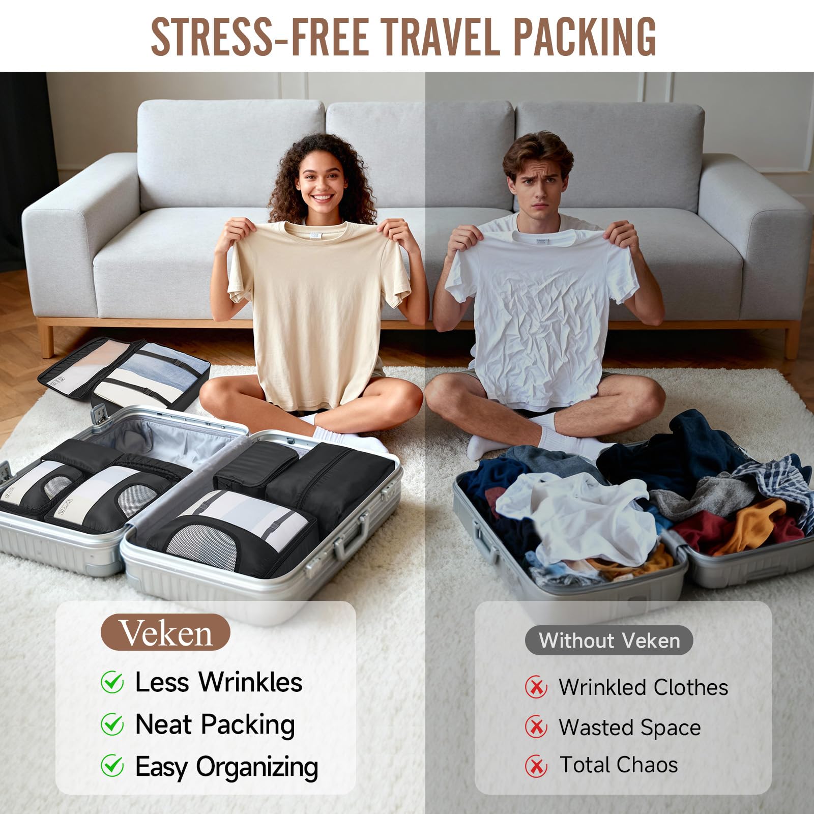 Travel Packing Cubes Set
