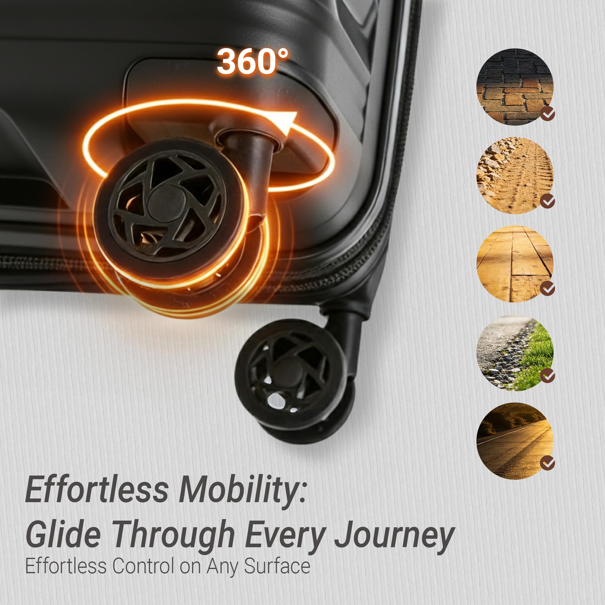 4-Piece Expandable Hardside Spinner Luggage Set