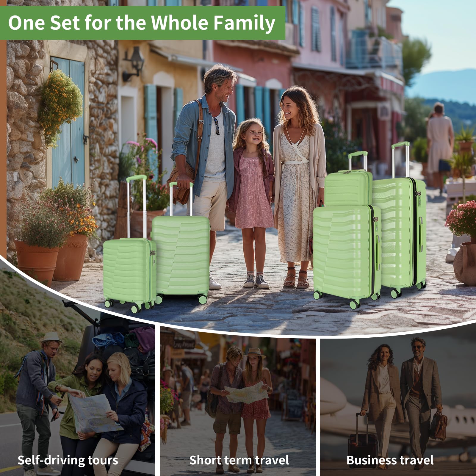 3-Piece Hardside Spinner Luggage Set