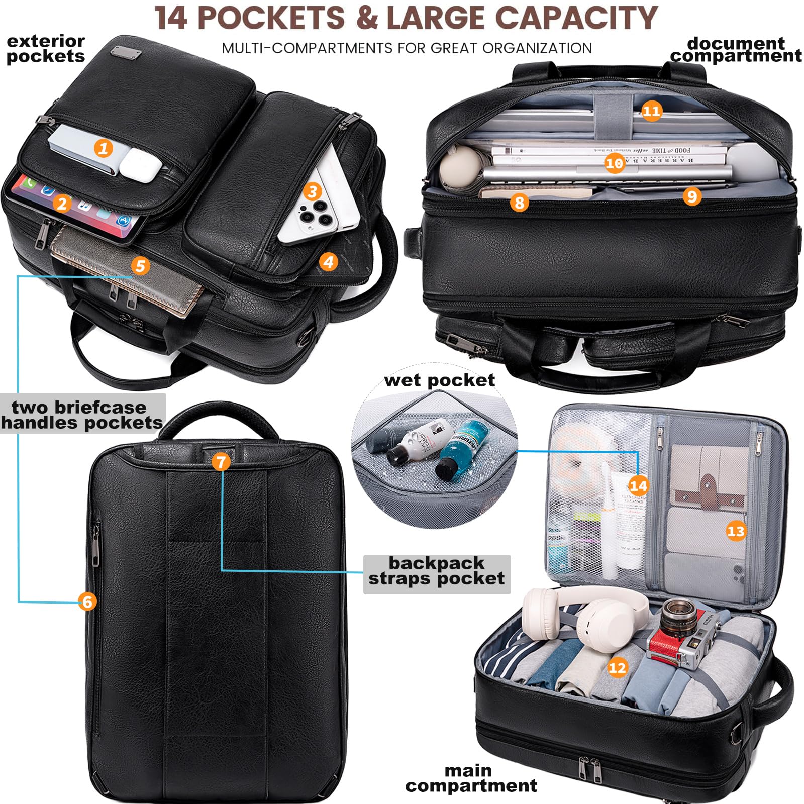 3-in-1 Convertible Laptop Travel Bag