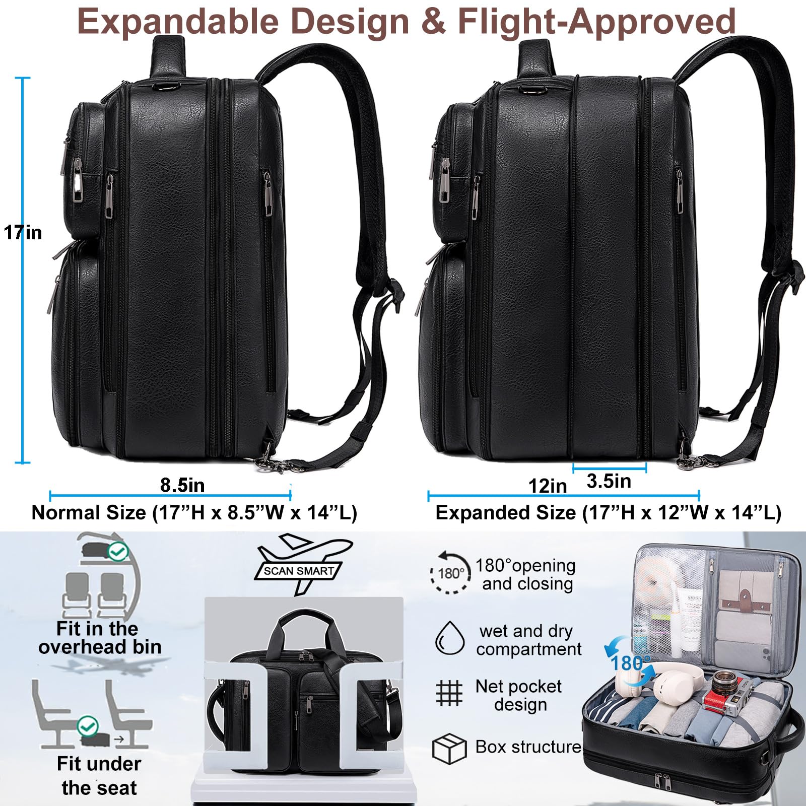 3-in-1 Convertible Laptop Travel Bag