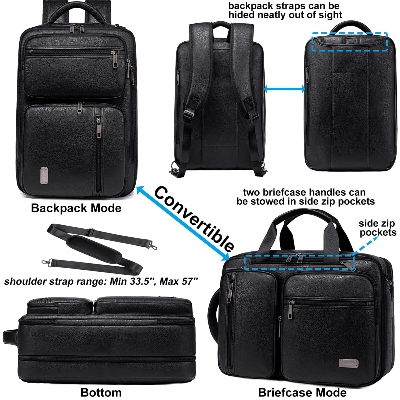 3-in-1 Convertible Laptop Travel Bag