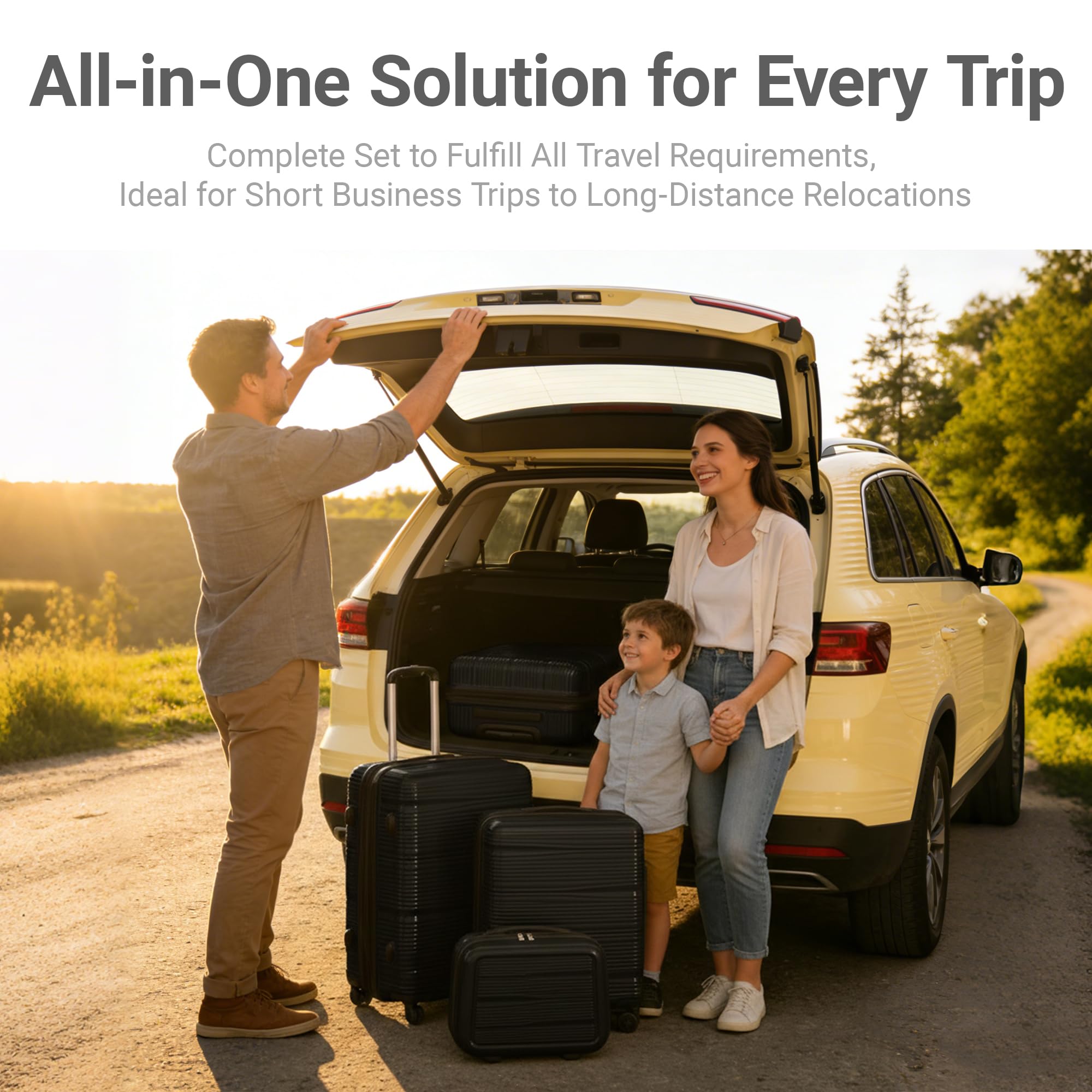 4-Piece Expandable Hardside Spinner Luggage Set