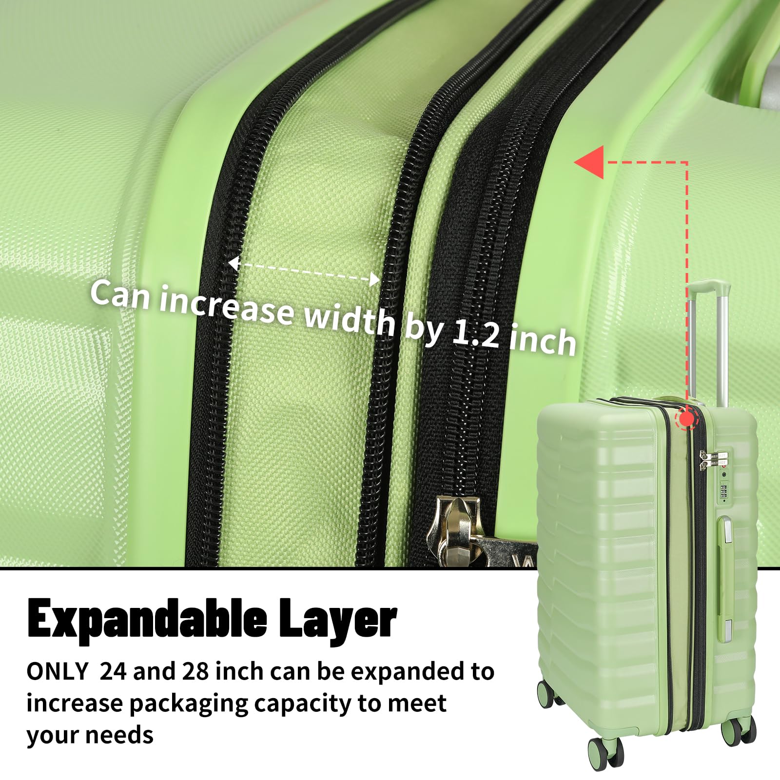 3-Piece Hardside Spinner Luggage Set