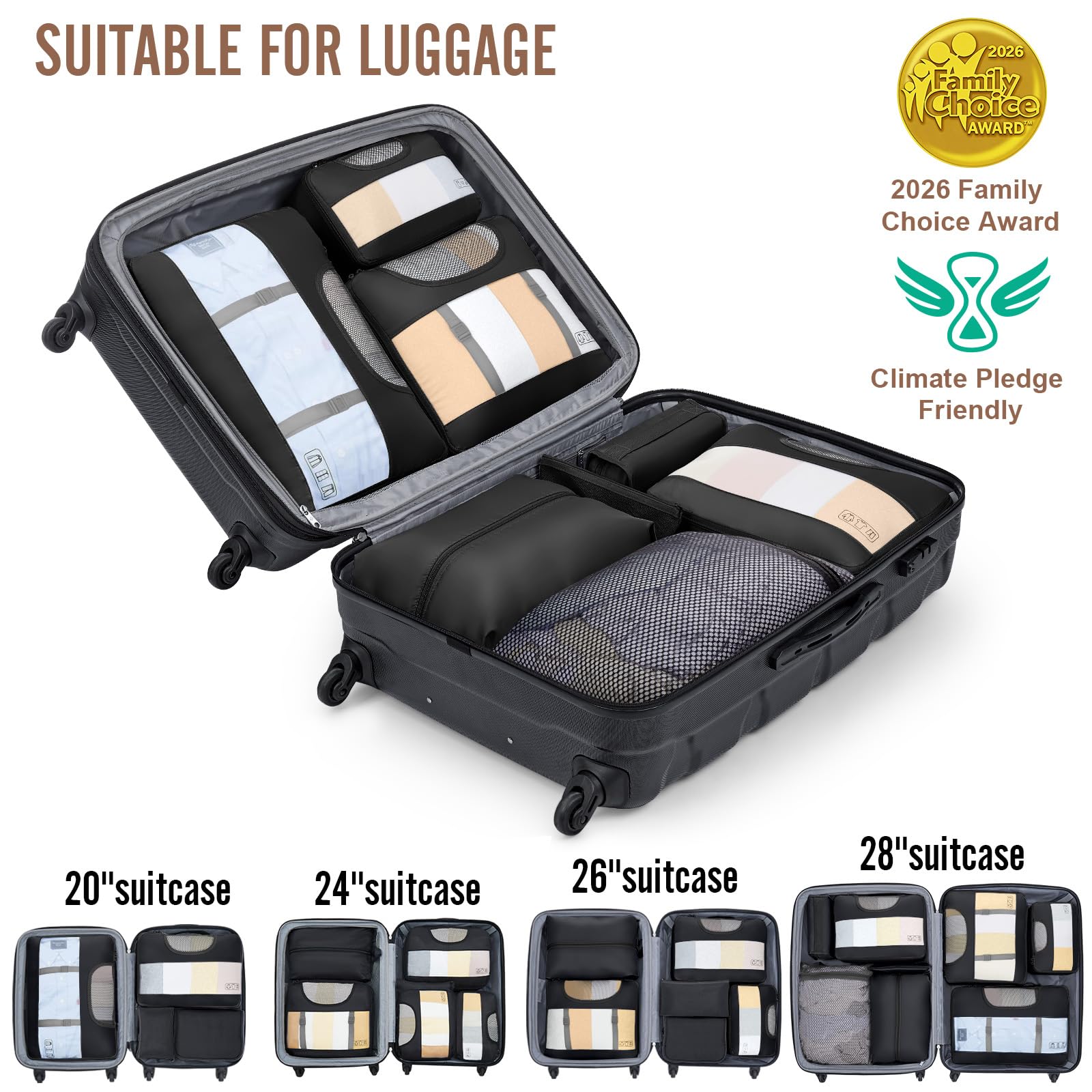 Travel Packing Cubes Set